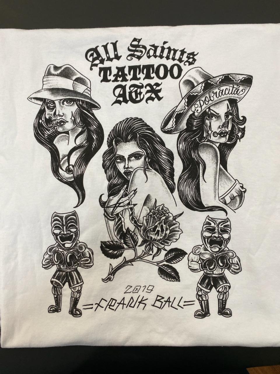 All Saints Tattoo ATX Tee Shirt